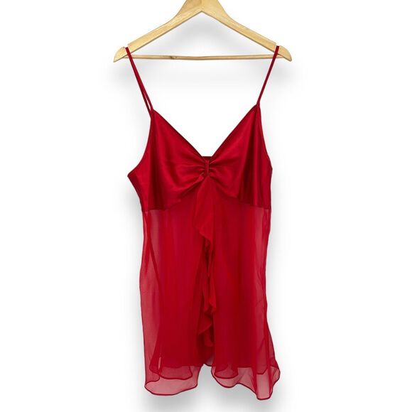 Cacique Red Valentines Day Nighty Babydoll Womens 18/20 - Picture 1 of 4